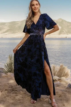 Sale Baltic Born Uma Velvet Maxi Dress | Navy