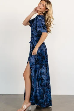 Sale Baltic Born Uma Velvet Maxi Dress | Navy