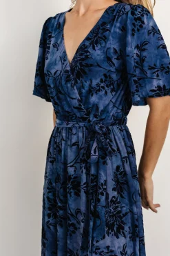 Sale Baltic Born Uma Velvet Maxi Dress | Navy