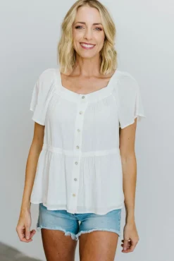 Online Baltic Born Unity Button Up Top | Off White OffWhite