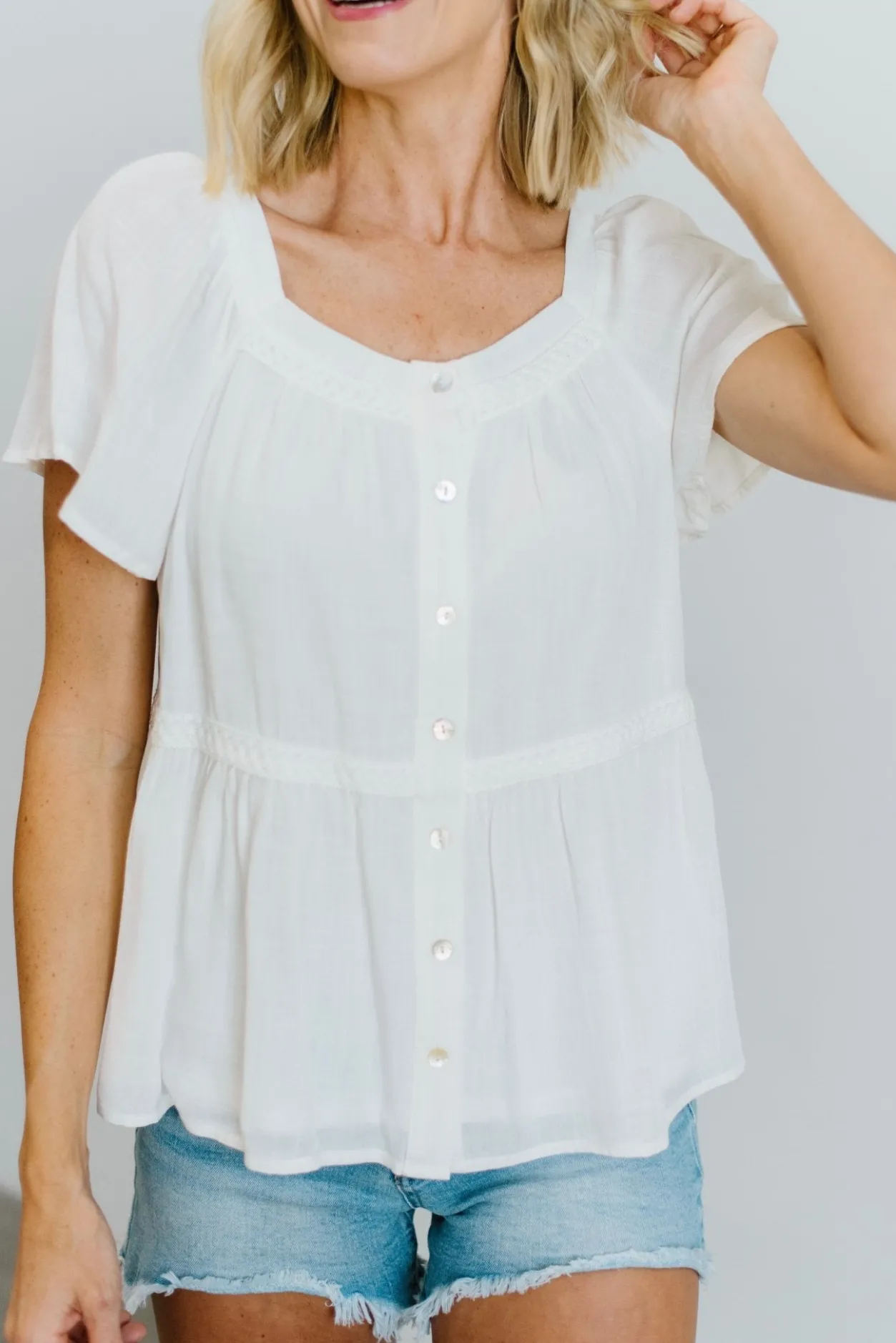 Online Baltic Born Unity Button Up Top | Off White OffWhite