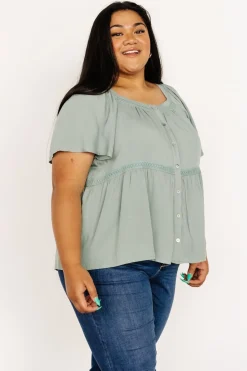 Sale Baltic Born Unity Button Up Top | Sage