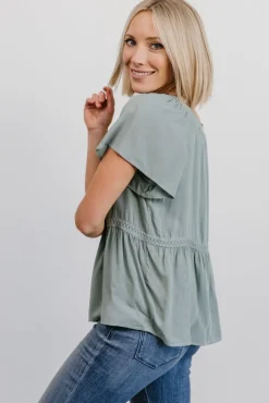 Sale Baltic Born Unity Button Up Top | Sage