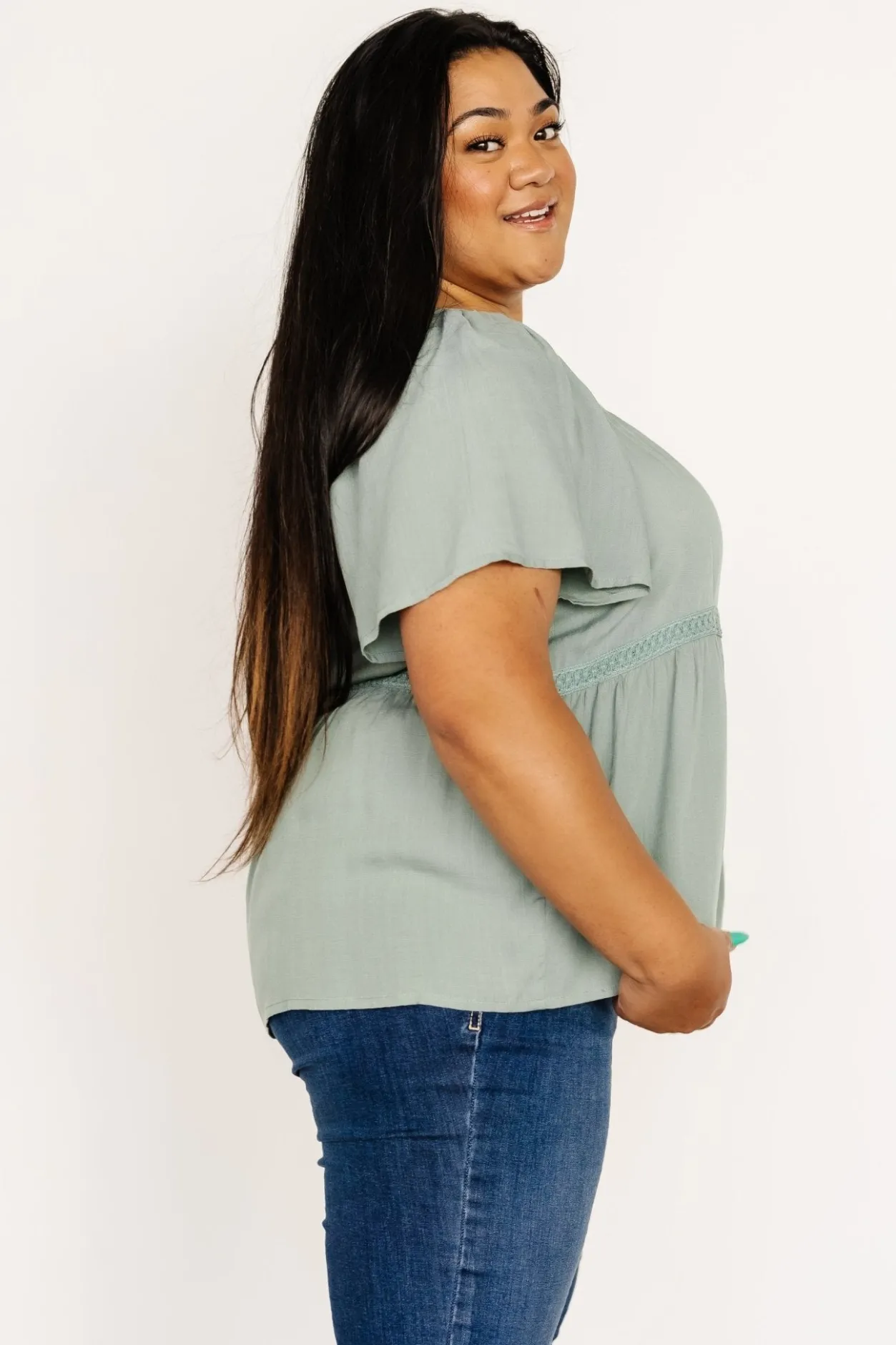 Sale Baltic Born Unity Button Up Top | Sage