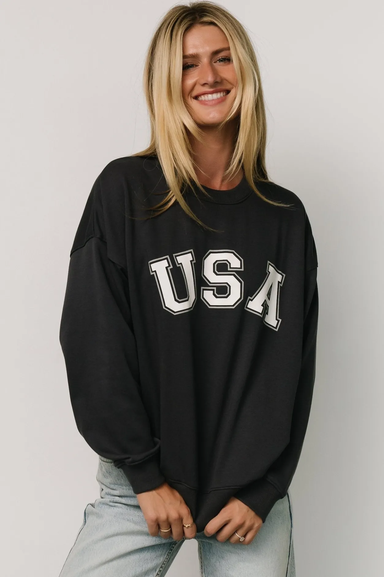 Best Baltic Born USA Oversized Sweatshirt | Navy