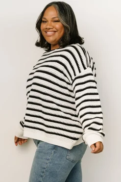 Hot Baltic Born Valeria Knit Sweater | Black + Ivory Black+Ivory