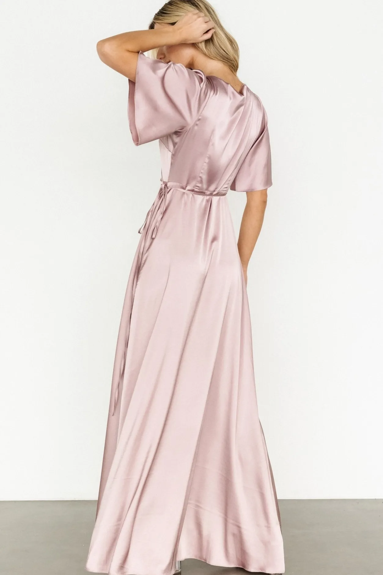 Sale Baltic Born Vara Satin Maxi Wrap Dress | Lilac