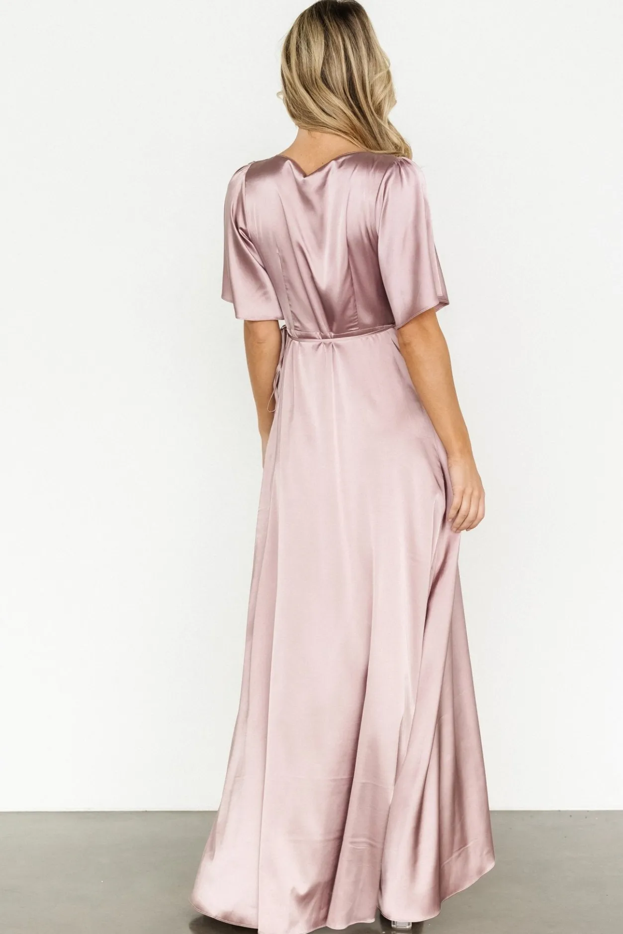 Sale Baltic Born Vara Satin Maxi Wrap Dress | Lilac