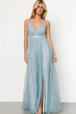 Best Baltic Born Vasia Lace Tulle Maxi Dress | Soft Blue SoftBlue