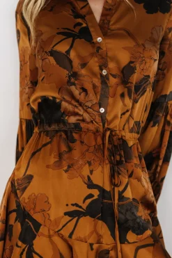 Hot Baltic Born Venice Short Dress | Gold Floral GoldFloral