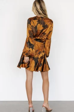 Hot Baltic Born Venice Short Dress | Gold Floral GoldFloral