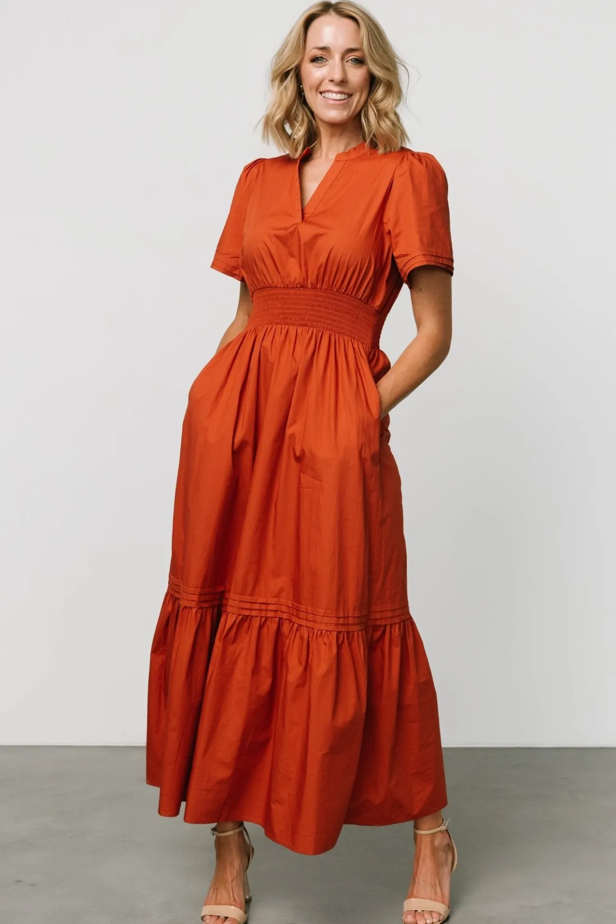 Discount Baltic Born Vera Maxi Dress | Deep Rust DeepRust