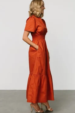 Discount Baltic Born Vera Maxi Dress | Deep Rust DeepRust