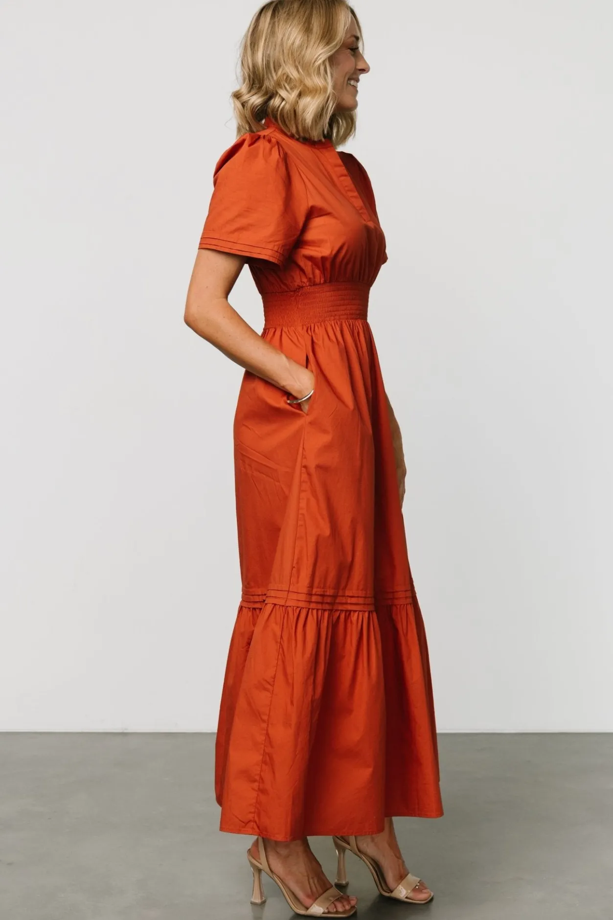 Discount Baltic Born Vera Maxi Dress | Deep Rust DeepRust