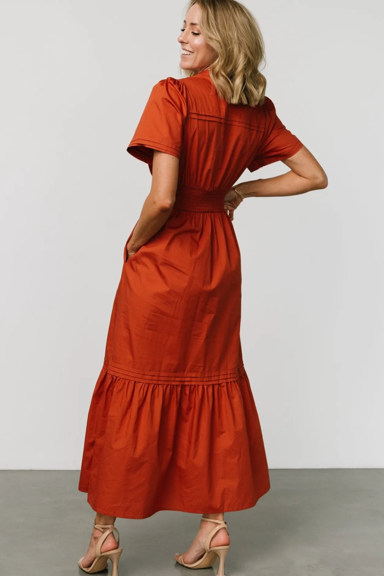 Discount Baltic Born Vera Maxi Dress | Deep Rust DeepRust
