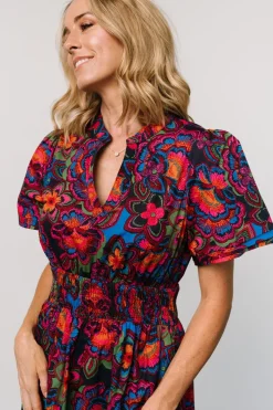 Clearance Baltic Born Vera Maxi Dress | Midnight Fuchsia Print MidnightFuchsiaPrint
