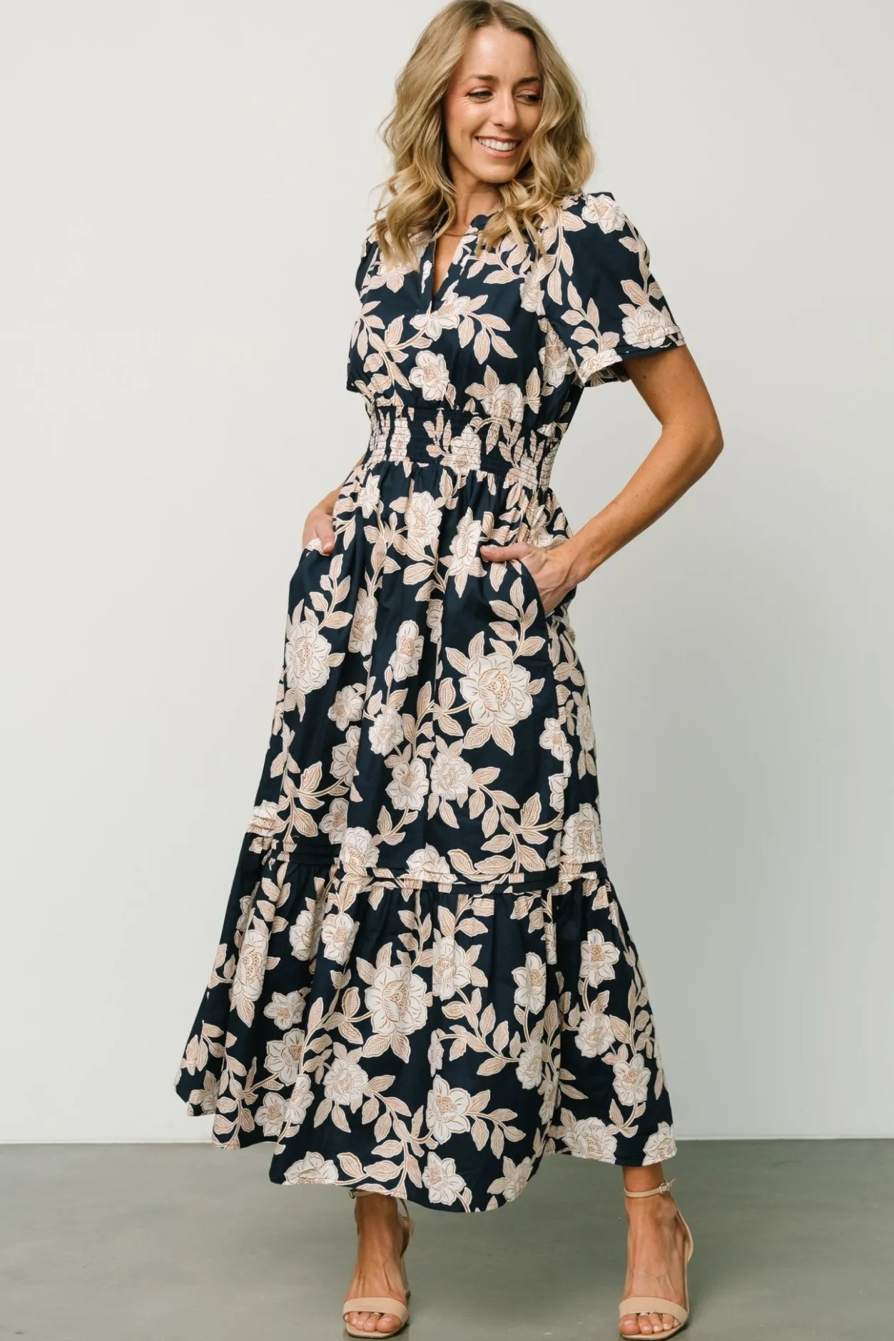 Discount Baltic Born Vera Maxi Dress | Navy Floral NavyFloral