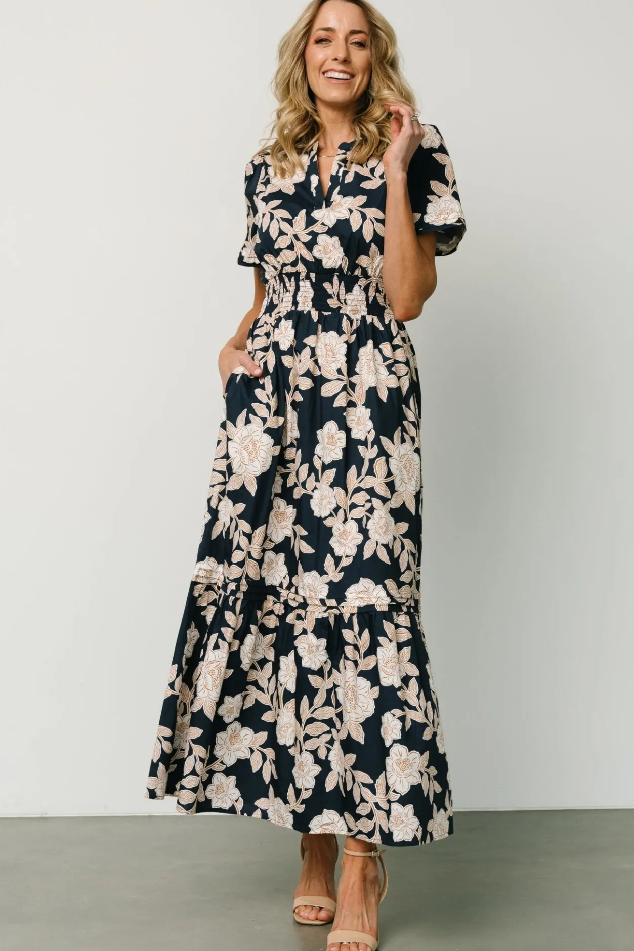 Discount Baltic Born Vera Maxi Dress | Navy Floral NavyFloral