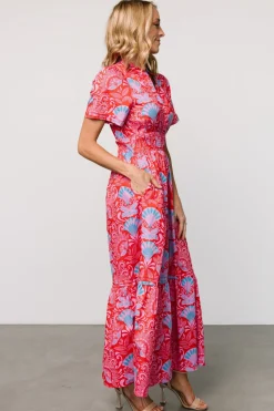 Hot Baltic Born Vera Maxi Dress | Red Multi Print RedMultiPrint