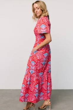 Hot Baltic Born Vera Maxi Dress | Red Multi Print RedMultiPrint