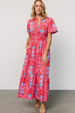 Hot Baltic Born Vera Maxi Dress | Red Multi Print RedMultiPrint