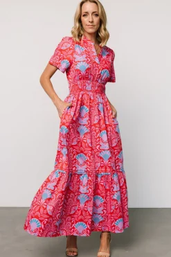 Hot Baltic Born Vera Maxi Dress | Red Multi Print RedMultiPrint