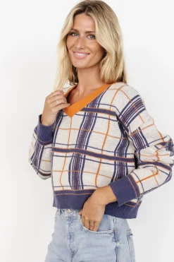 Outlet Baltic Born Verbier Sweater | Blue + Orange Blue+Orange