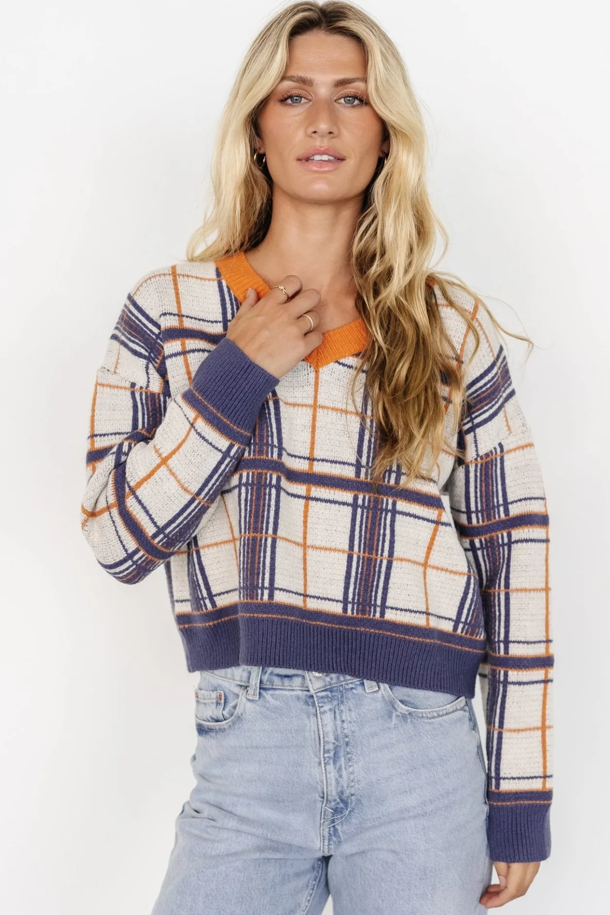 Outlet Baltic Born Verbier Sweater | Blue + Orange Blue+Orange