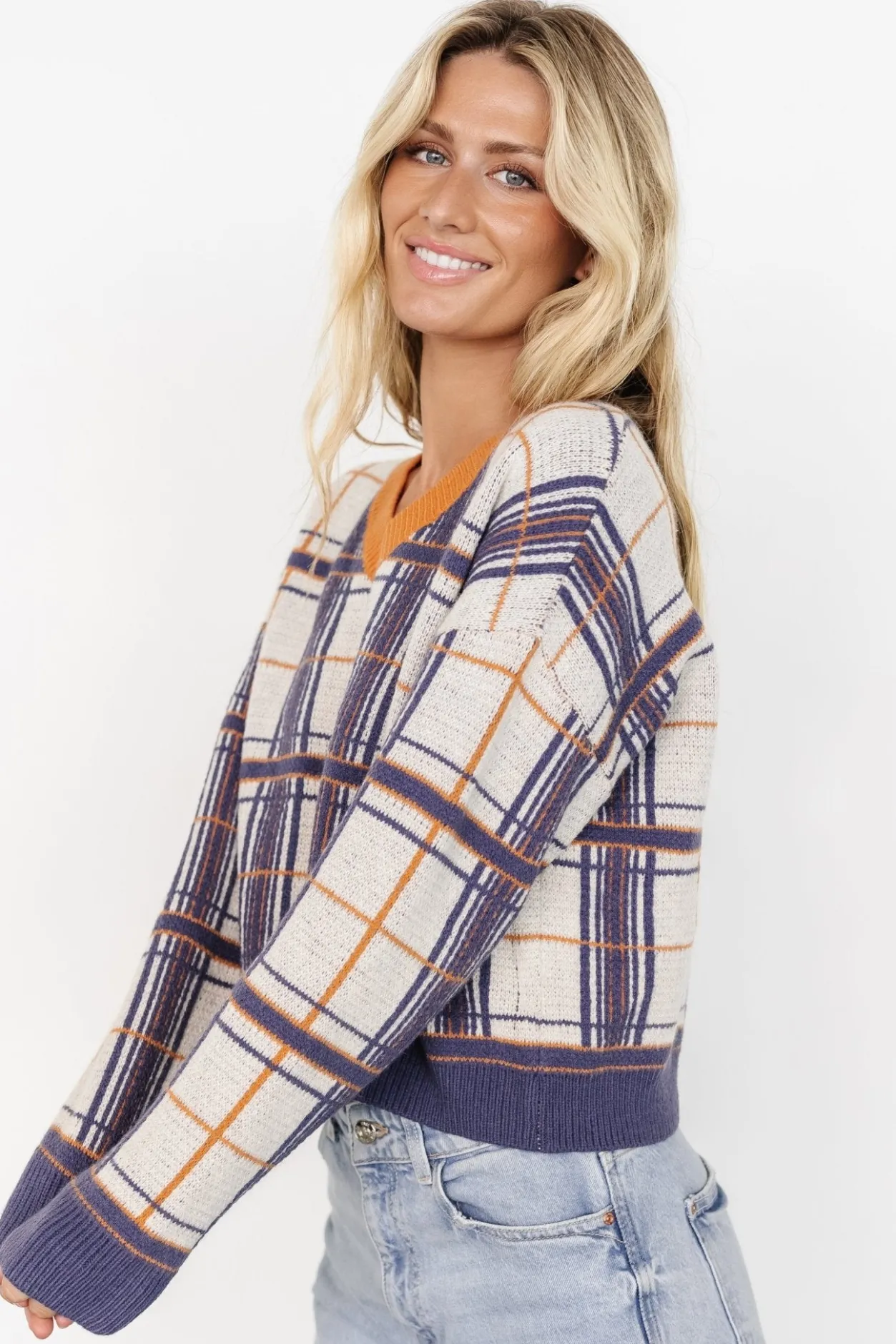 Outlet Baltic Born Verbier Sweater | Blue + Orange Blue+Orange