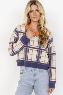 Outlet Baltic Born Verbier Sweater | Blue + Orange Blue+Orange