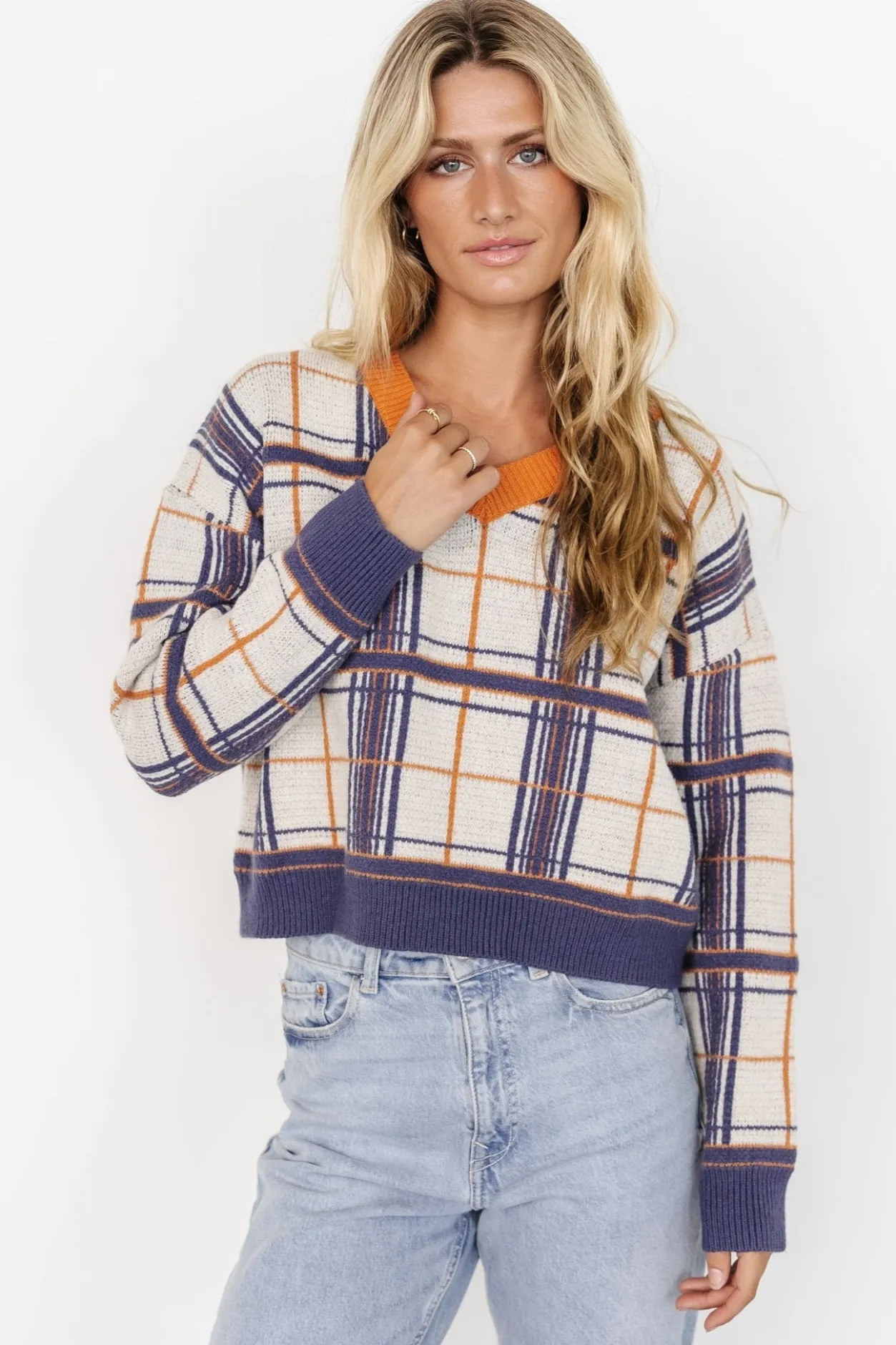 Outlet Baltic Born Verbier Sweater | Blue + Orange Blue+Orange