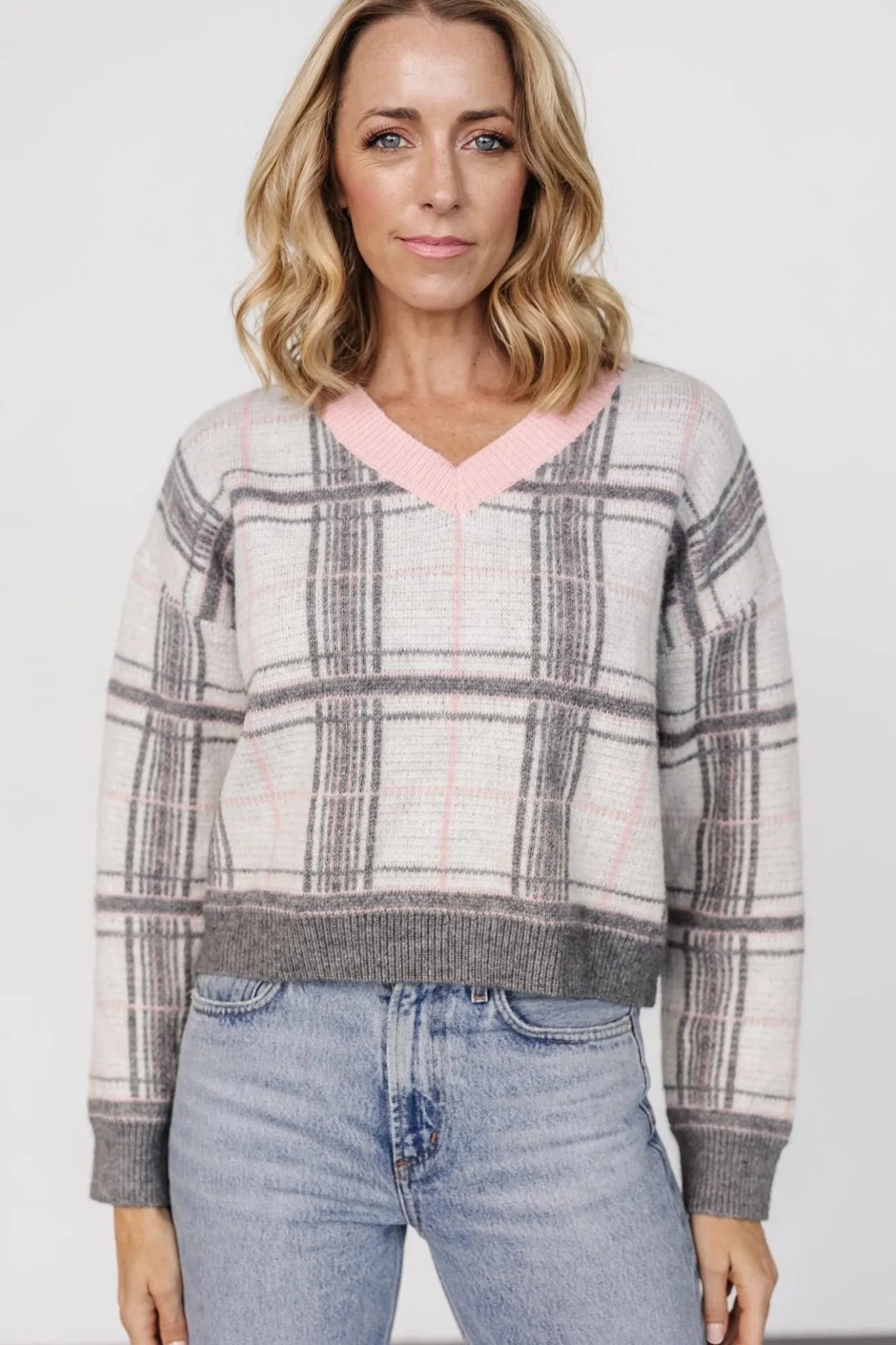 Best Baltic Born Verbier Sweater | Gray + Blush Gray+Blush