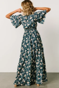 Outlet Baltic Born Verona Smocked Maxi Dress | Slate Floral SlateFloral