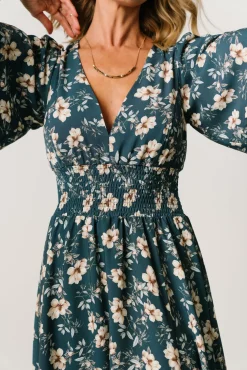 Outlet Baltic Born Verona Smocked Maxi Dress | Slate Floral SlateFloral