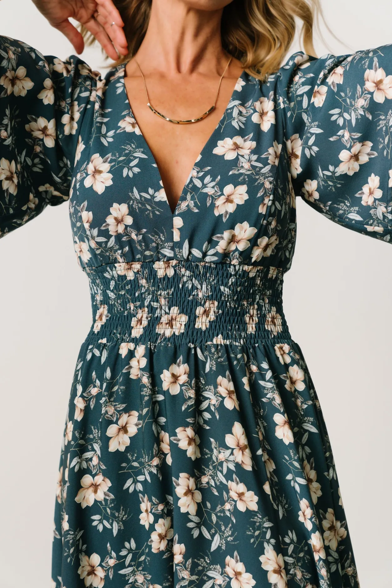 Outlet Baltic Born Verona Smocked Maxi Dress | Slate Floral SlateFloral