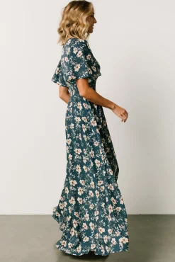 Outlet Baltic Born Verona Smocked Maxi Dress | Slate Floral SlateFloral