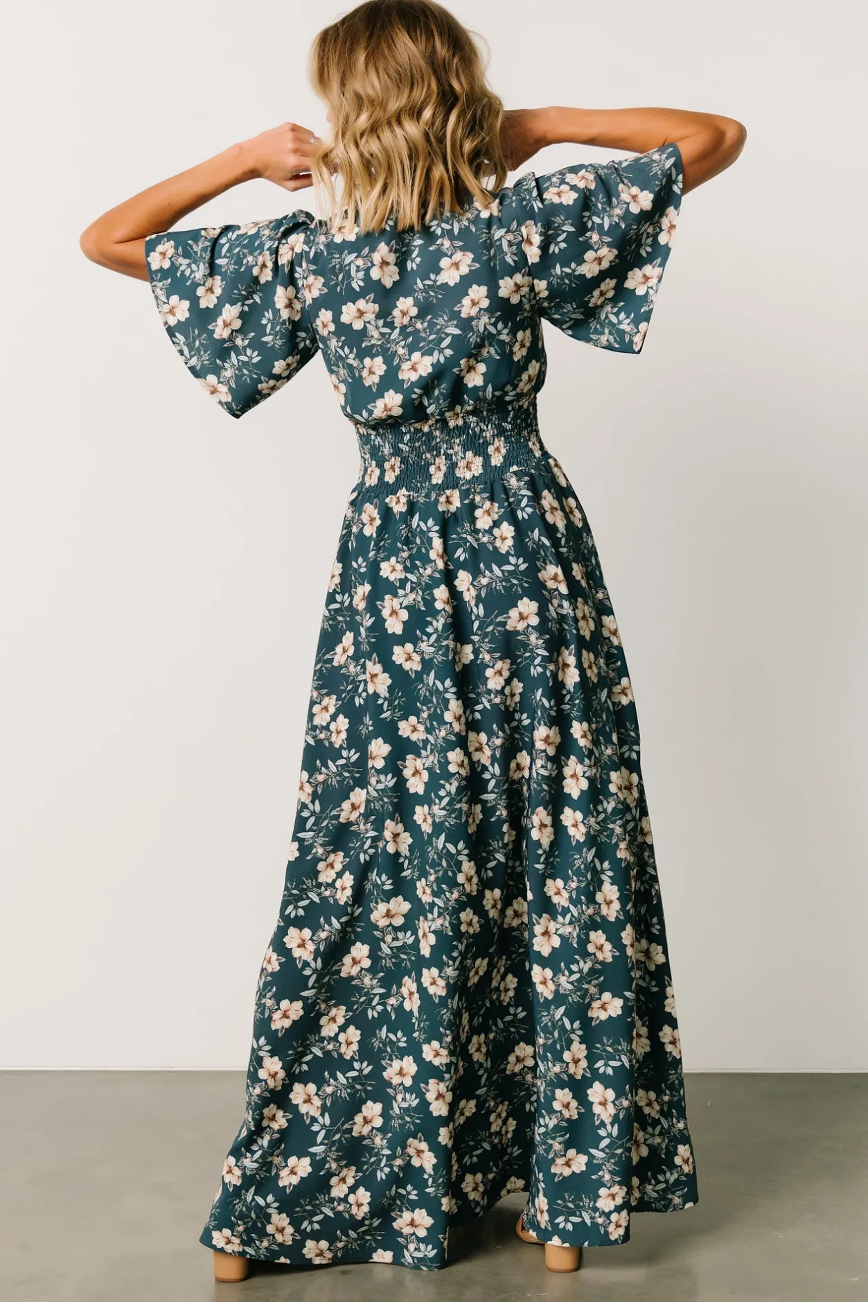 Outlet Baltic Born Verona Smocked Maxi Dress | Slate Floral SlateFloral