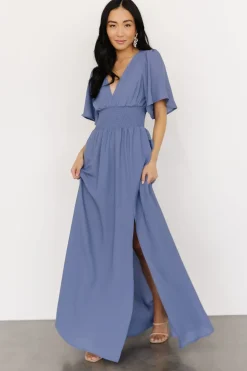 New Baltic Born Verona Smocked Maxi Dress | Blue