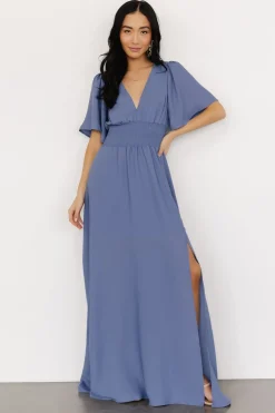 New Baltic Born Verona Smocked Maxi Dress | Blue