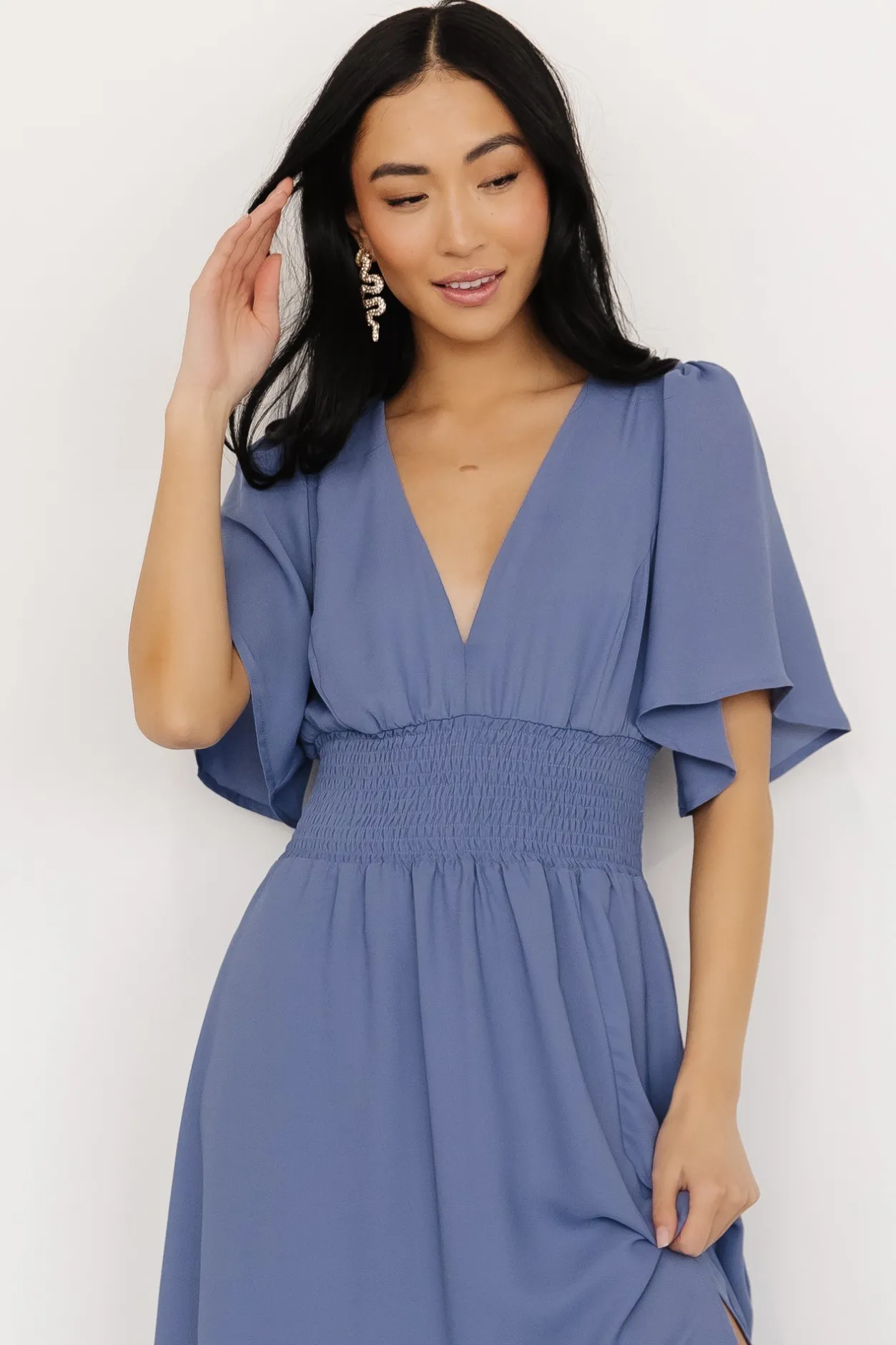 New Baltic Born Verona Smocked Maxi Dress | Blue