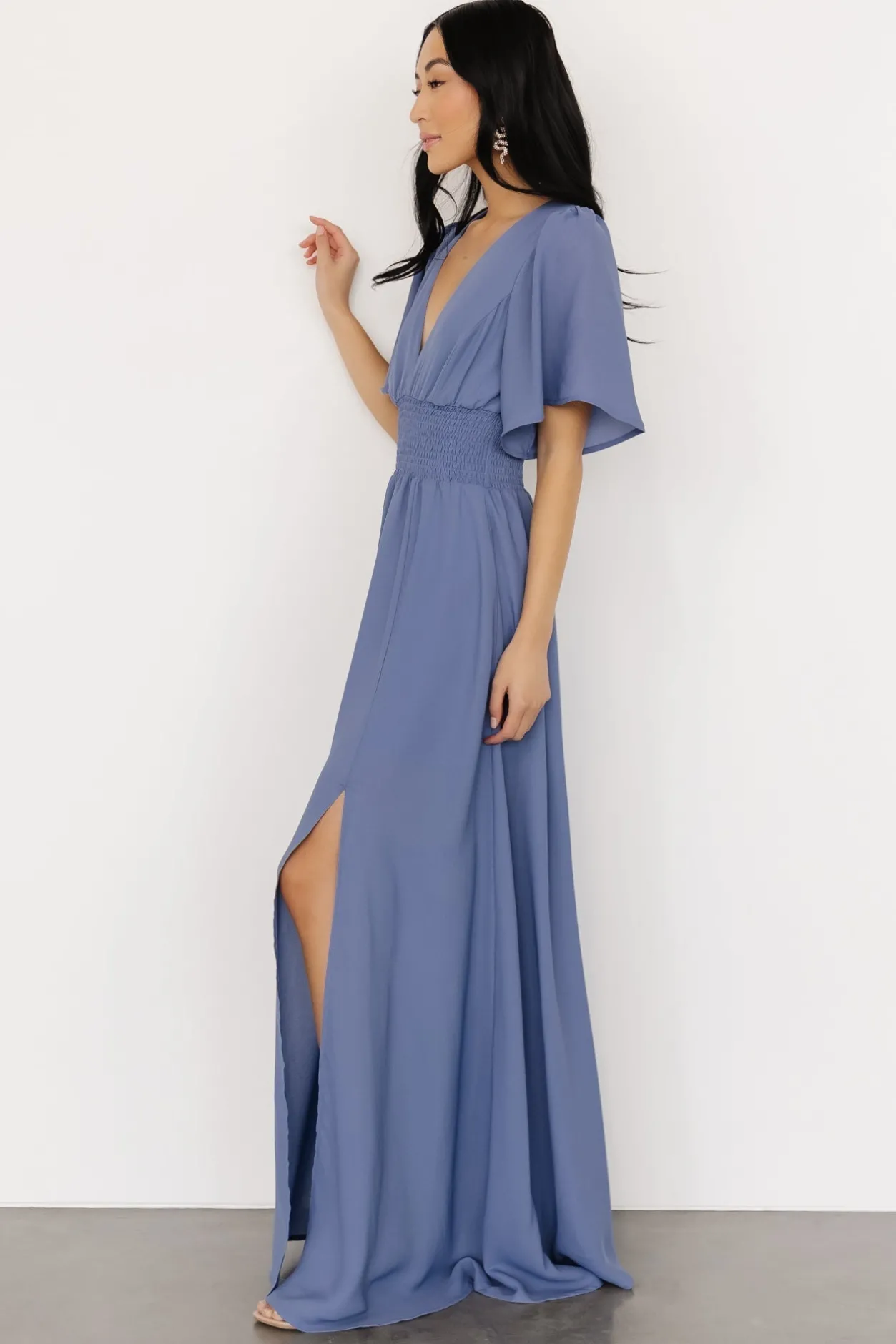 New Baltic Born Verona Smocked Maxi Dress | Blue