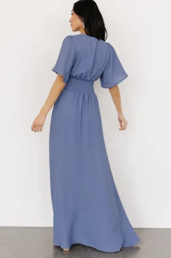 New Baltic Born Verona Smocked Maxi Dress | Blue