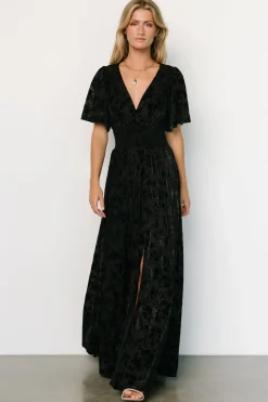 Clearance Baltic Born Veronica Velvet Maxi Dress | Black