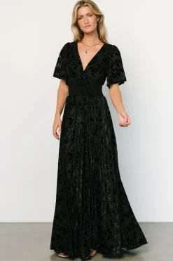 Clearance Baltic Born Veronica Velvet Maxi Dress | Black