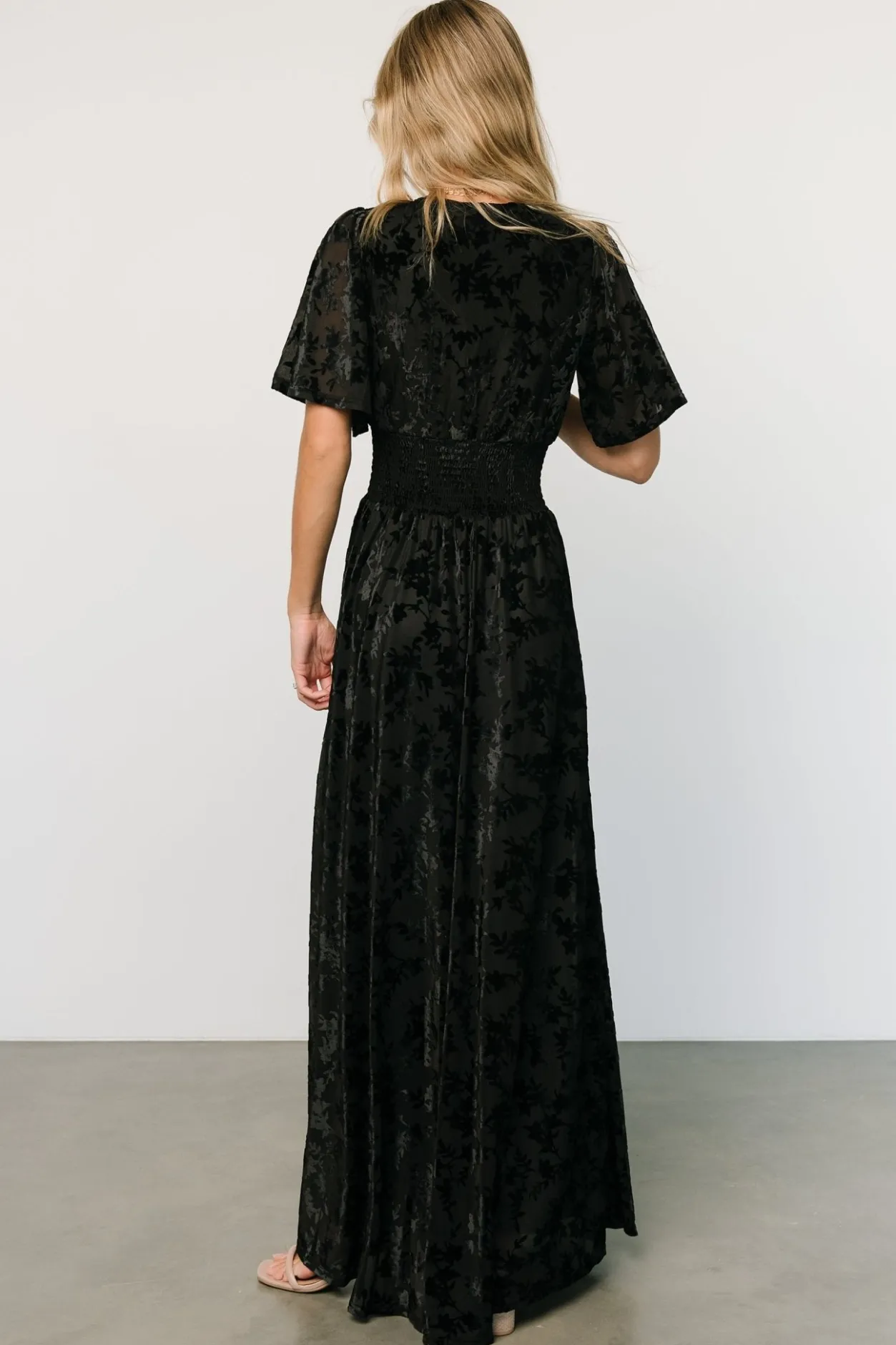 Clearance Baltic Born Veronica Velvet Maxi Dress | Black
