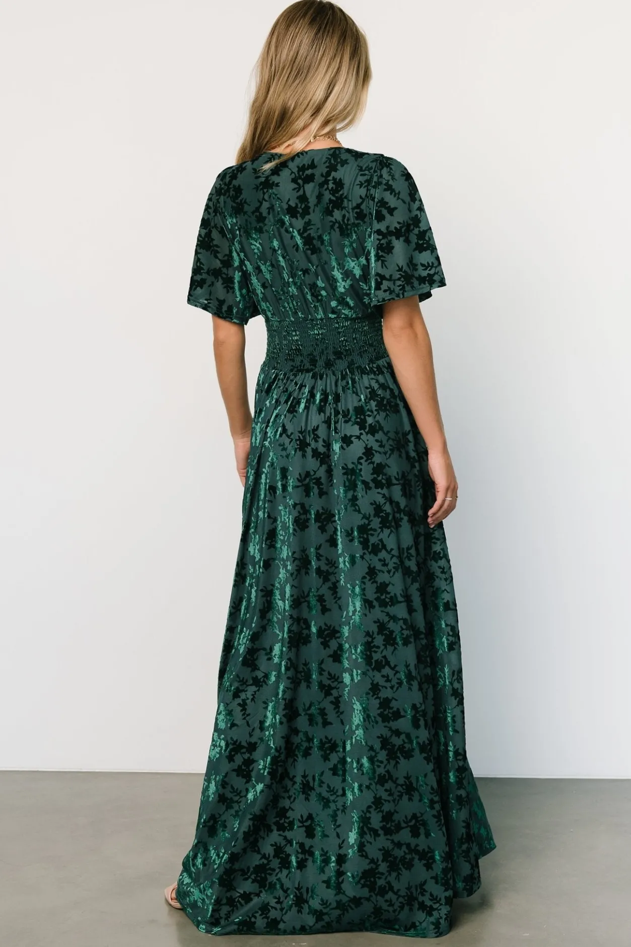 Outlet Baltic Born Veronica Velvet Maxi Dress | Green