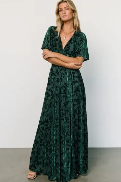 Outlet Baltic Born Veronica Velvet Maxi Dress | Green