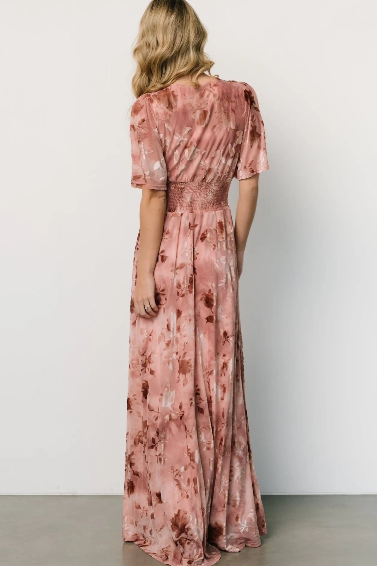 Best Baltic Born Veronica Velvet Maxi Dress | Blush