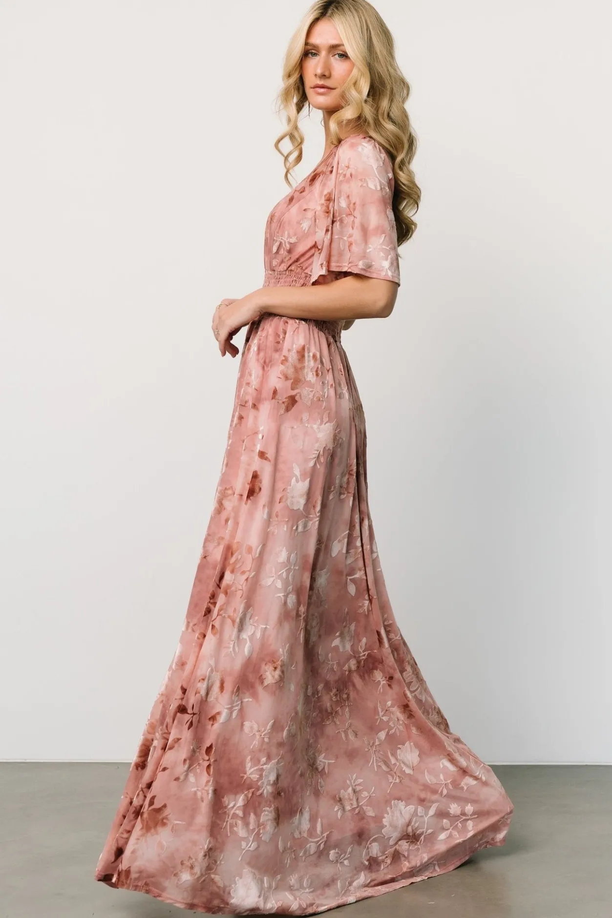 Best Baltic Born Veronica Velvet Maxi Dress | Blush
