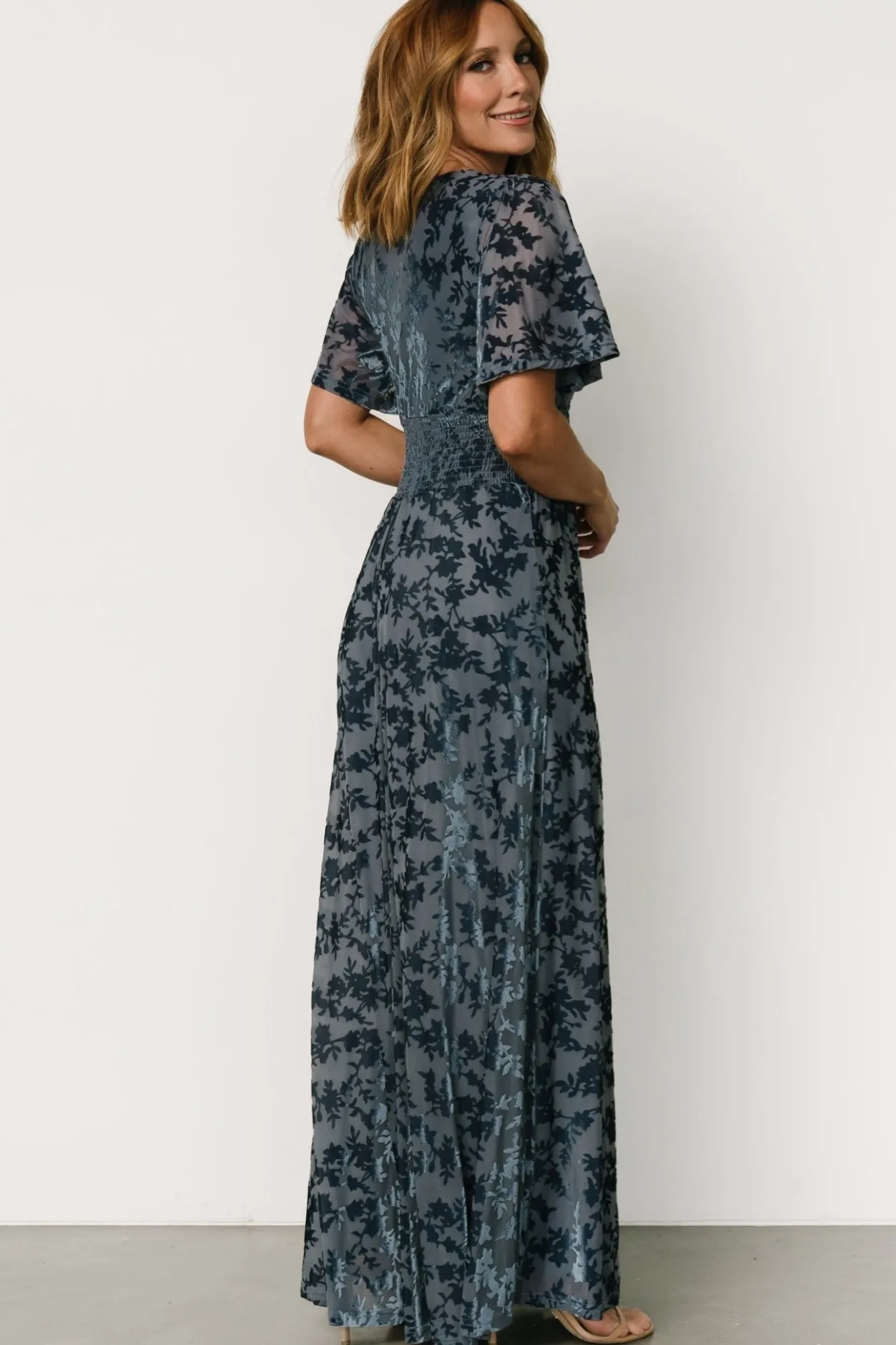 Outlet Baltic Born Veronica Velvet Maxi Dress | Whisper Blue WhisperBlue